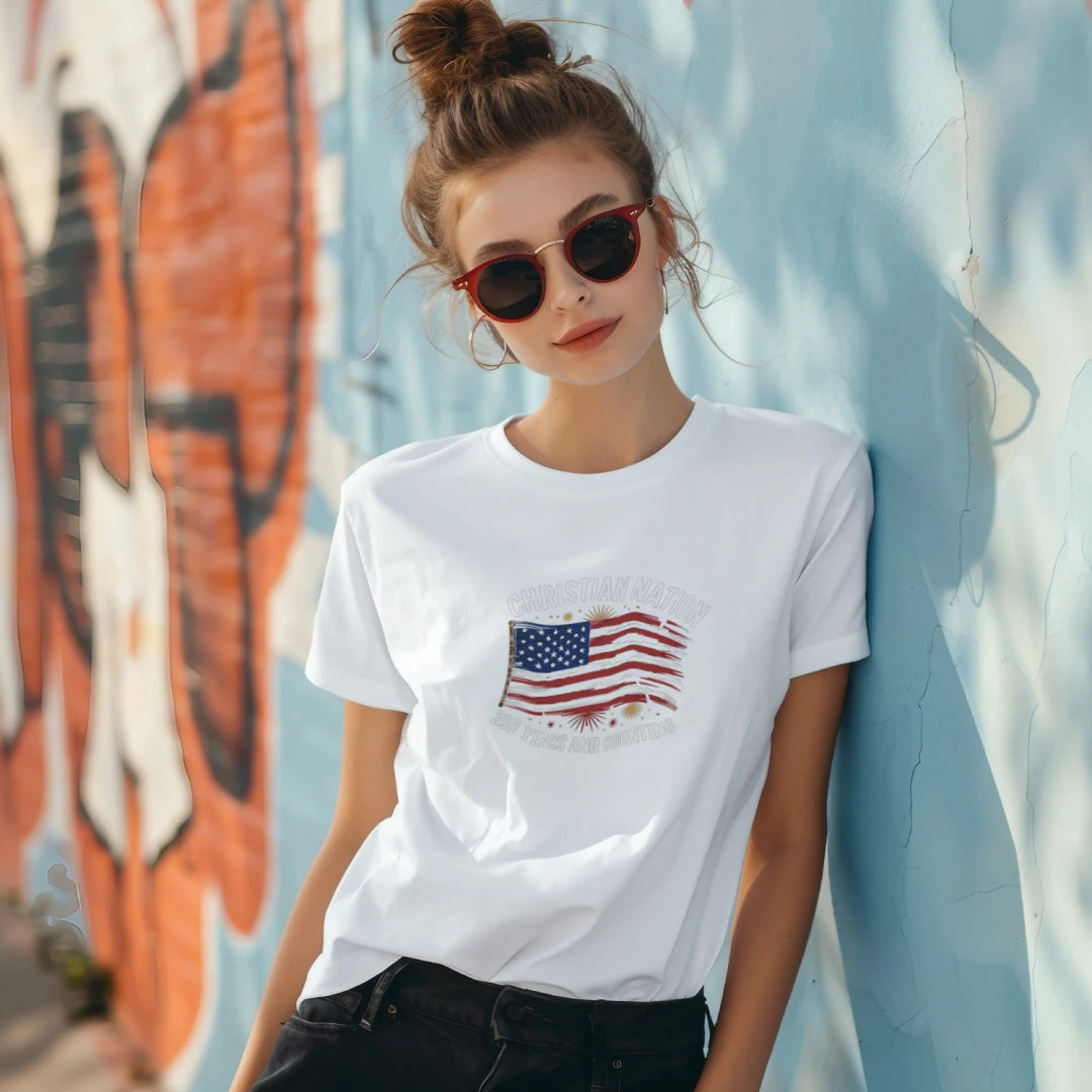 Flag 250 yrs and counting, adult t-shirt  ADD 2